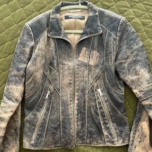 Andrew Marc distressed leather jacket